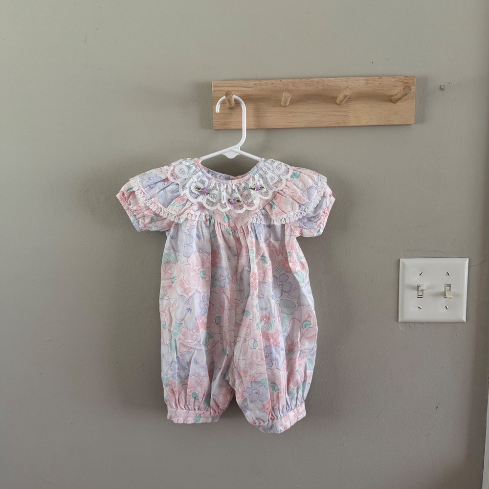 Vintage Allison Ann watercolor romper